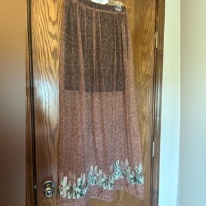 NWT leopard with cactus print skirt